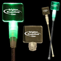 9" Green Square Light-Up Cocktail Stirrers
